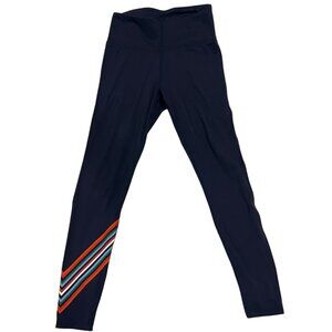 Tory Sport High Rise Spectrum Chevron Leggings Retro Sportswear Navy Red Size M